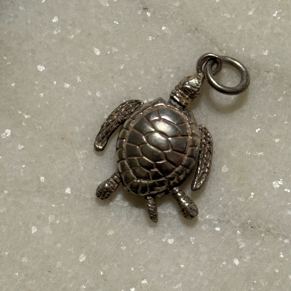 Sterling Silver Turtle Pendant for Reptile Lovers